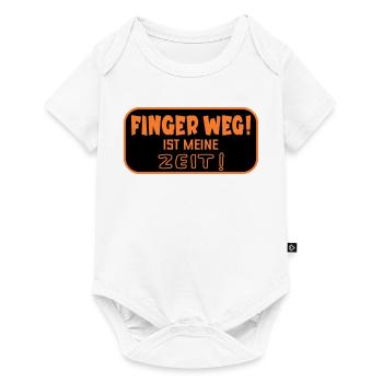 Finger Weg Zeit - Baby Premium Kurzarmbody - Weiß - Vorne