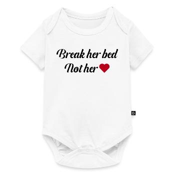 Cœur Rouge sur fond noir - Body à manches courtes Premium Bébé - blanc - Devant