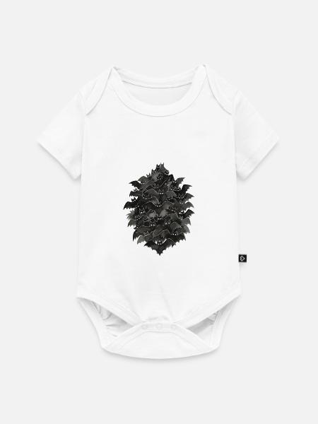 Nachtfledermausenschar - Baby Premium Kurzarmbody - Weiß