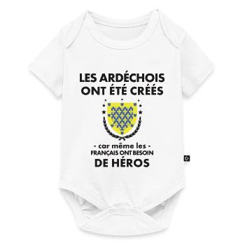 Les Ardechois Ont Ete Crees Car Meme Les Franca... - Body à manches courtes Premium Bébé - blanc - Devant