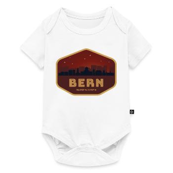 Bern Schweiz Skyline Badge Rot - Baby Premium Kurzarmbody - Weiß - Vorne