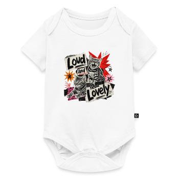 Naughty & Loud Bengal Cat - Baby Premium short-sleeve bodysuit - white - Front