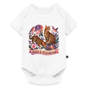 Magical Nature Bengal Cat - Baby Premium short-sleeve bodysuit - white - Front