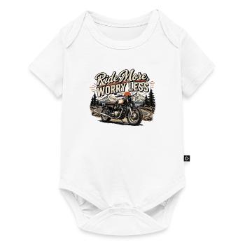 Ride More, Worry Less Motorcycle - Baby Premium short-sleeve bodysuit - white - Front