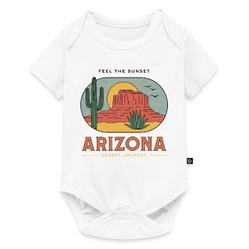 Retro Arizona Desert Sunset - Baby Premium short-sleeve bodysuit - white - Front