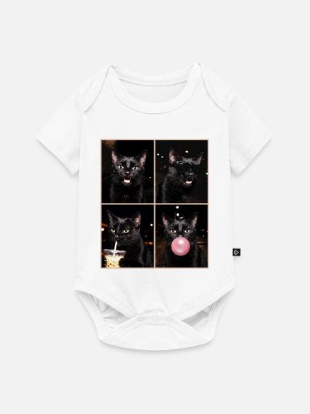 Katzen Bengal Katze - Baby Premium Kurzarmbody - Weiß
