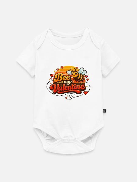Be(e) my Valentine ❤ - Baby Premium Kurzarmbody - Weiß