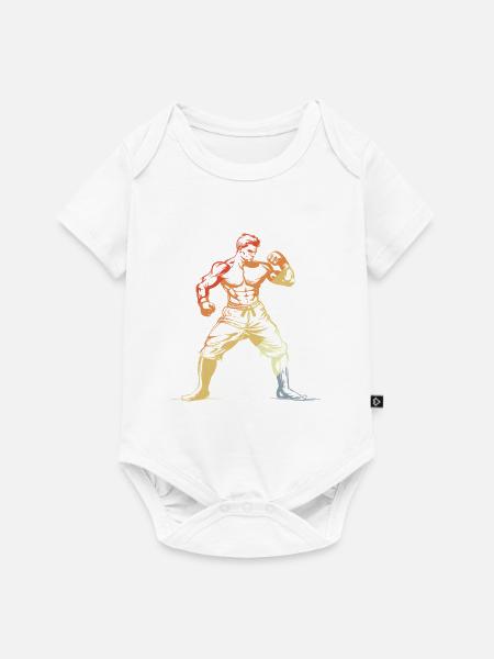 Kickboxer Retro - Baby Premium Kurzarmbody - Weiß