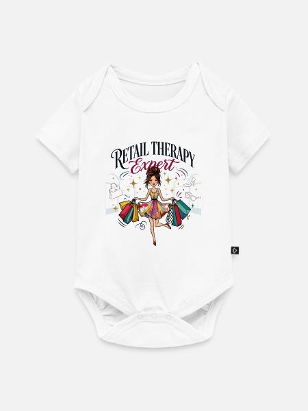 Experte für Einzelhandelstherapie - Baby Premium Kurzarmbody - Weiß