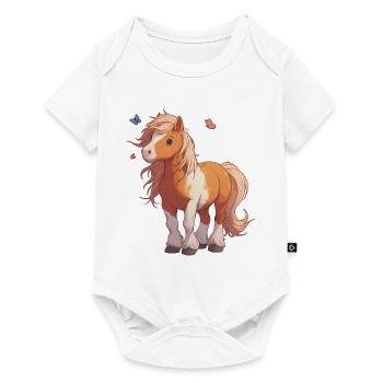 Franges avec des papillons - Body à manches courtes Premium Bébé - blanc - Devant