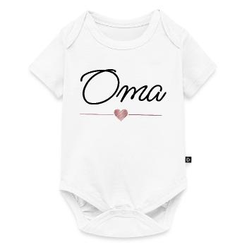 Grandma Heart Gift Best Grandmother - Baby Premium short-sleeve bodysuit - white - Front