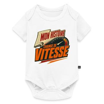Mon histoire change de vitesse - Body à manches courtes Premium Bébé - blanc - Devant