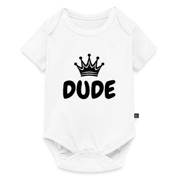 Dude Krone Hip Hop Rap Street Art (Black) - Baby Premium short-sleeve bodysuit - white - Front