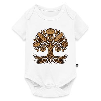 Tree of Life Pretzel Bread Logo - Baby Premium short-sleeve bodysuit - white - Front