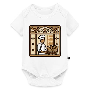Baeckerei Shop Window Logo - Baby Premium short-sleeve bodysuit - white - Front