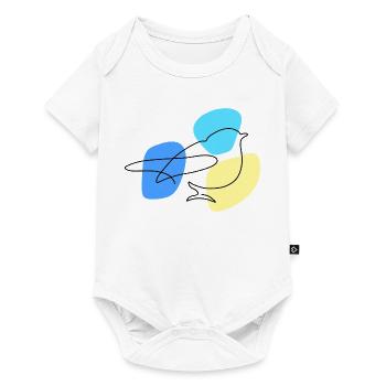 Lineart Blue with Pastel Shapes - Baby Premium short-sleeve bodysuit - white - Front
