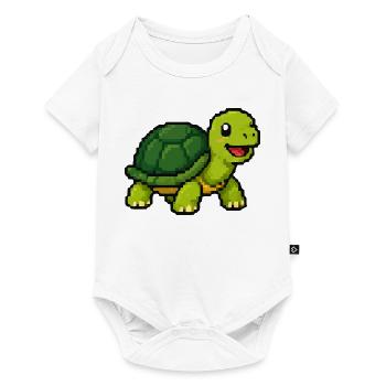 Pixel Turtle Adventure - Baby Premium short-sleeve bodysuit - white - Front