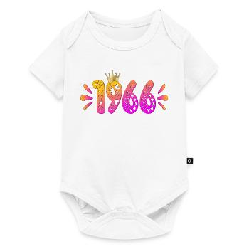 Geburtstag 1966 Geburtstagskrone - Baby Premium Kurzarmbody - Weiß - Vorne