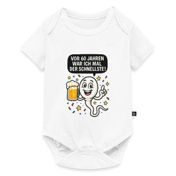 Vor 60 Jahren war ich der Schnellste 60 Geburtstag - Baby Premium Kurzarmbody - Weiß - Vorne