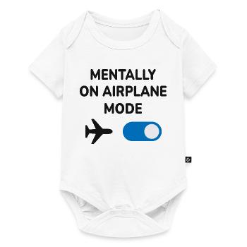 Mentally On Airplane Mode Funny Travel Introvert - Baby Premium short-sleeve bodysuit - white - Front