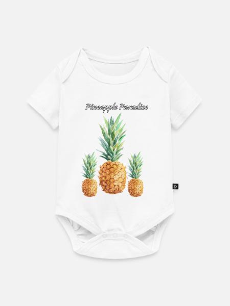 Pineapple Paradise - Baby Premium Kurzarmbody - Weiß