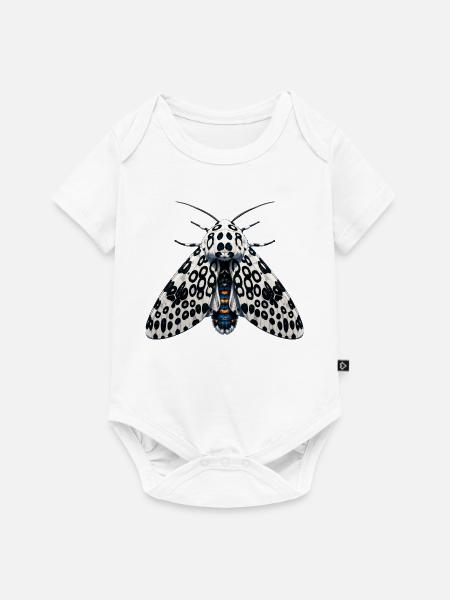 Riesen-Leopardenmotten-Hypercompe-Scribonia-Anime - Baby Premium Kurzarmbody - Weiß