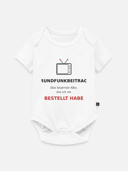 Rundfrunkbeitrag das teuerste Abo - Baby Premium Kurzarmbody - Weiß
