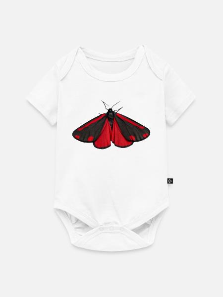 Zinnoberfalter Tyria jacobaeae - Baby Premium Kurzarmbody - Weiß