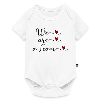 We are a Team Team Unity Design with a Heart - Baby Premium short-sleeve bodysuit - white - Front