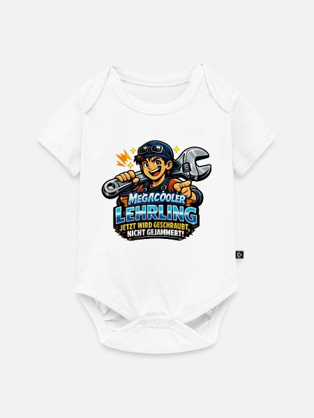 Megacooler Lehrling - Kein Jammern - Baby Premium Kurzarmbody - Weiß