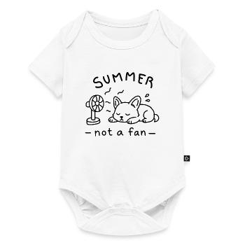 Summer_not_a_fan - Body à manches courtes Premium Bébé - blanc - Devant