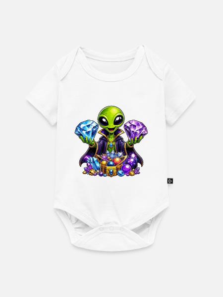 Alienischer Schatzmagier - Baby Premium Kurzarmbody - Weiß