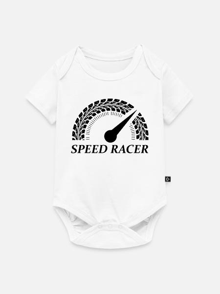 Tacho Speed Racer - Baby Premium Kurzarmbody - Weiß