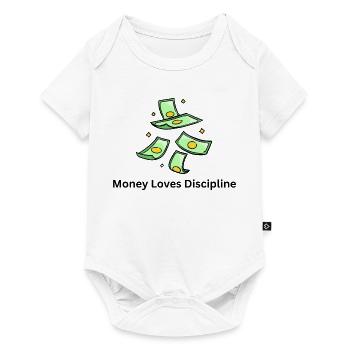 Money Loves Discipline – Business Mindset - Baby Premium short-sleeve bodysuit - white - Front
