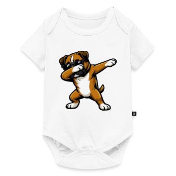 Dabbing Boxer in Comic Style - Baby Premium short-sleeve bodysuit - white - Front