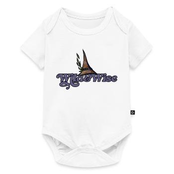 Logo du Chapeau de Sorcière Sauvage et Sage - Body à manches courtes Premium Bébé - blanc - Devant