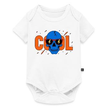 Lunettes de soleil Cool Skull Flash - Body à manches courtes Premium Bébé - blanc - Devant