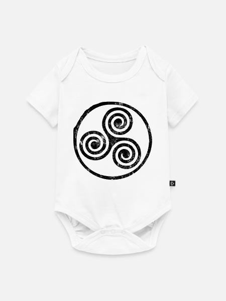 Triskele-Spiralemblem - Baby Premium Kurzarmbody - Weiß