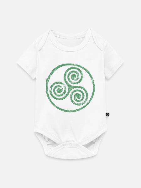 Keltisches Spiralemblem - Baby Premium Kurzarmbody - Weiß