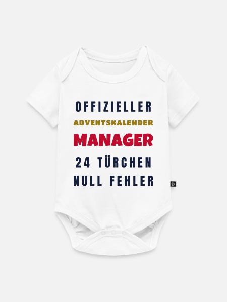Adventskalender Manager 24 Türchen Adventszeit - Baby Premium Kurzarmbody - Weiß