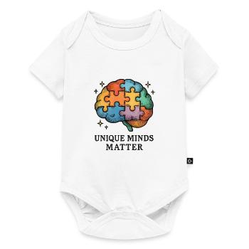 Colorful Puzzle Brain: Unique Minds - Baby Premium short-sleeve bodysuit - white - Front