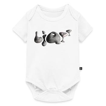 Typographie de la pierre de lune Formes des cratères - Body à manches courtes Premium Bébé - blanc - Devant