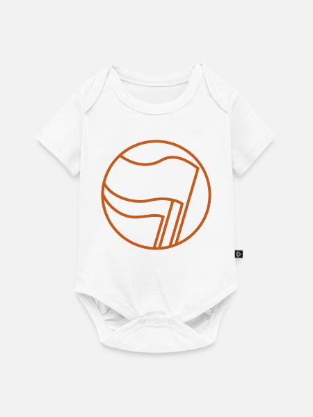 antifa orange - Baby Premium Kurzarmbody - Weiß