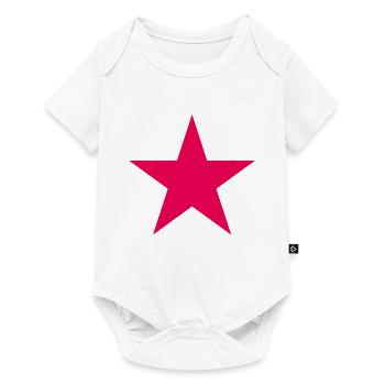 Neon Pink Star - Baby Premium short-sleeve bodysuit - white - Front