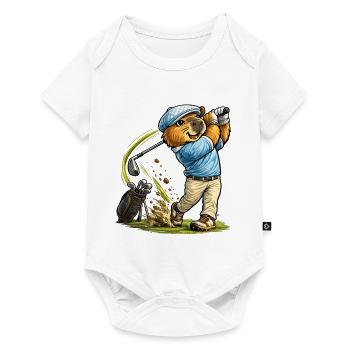 Sweet capybara at golf - Baby Premium short-sleeve bodysuit - white - Front