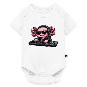 Axolotl Beats – Cute Axolotl as a DJ - Baby Premium short-sleeve bodysuit - white - Front