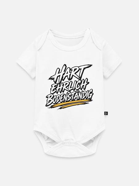 Hart Ehrlich Bodenständig Shirt - Baby Premium Kurzarmbody - Weiß