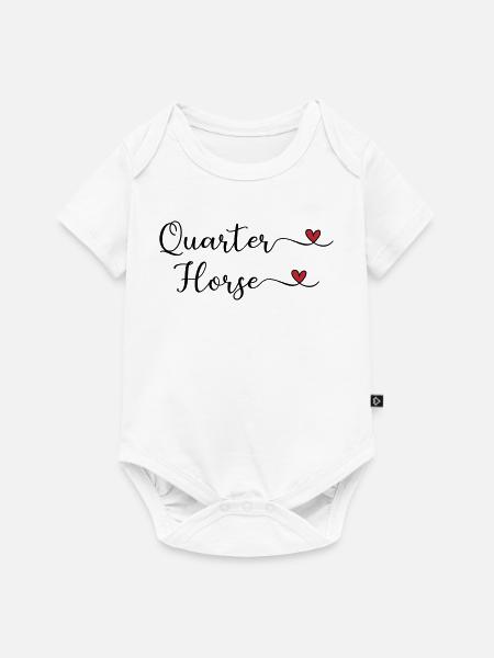 Quarter Horse - Baby Premium Kurzarmbody - Weiß