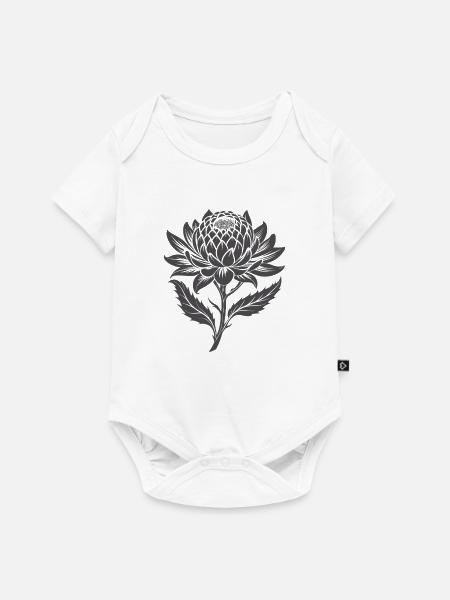 Waratah Australische Blume - Baby Premium Kurzarmbody - Weiß