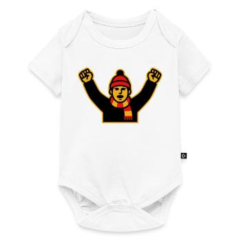 Cheering Soccer Fan Icon - Baby Premium short-sleeve bodysuit - white - Front